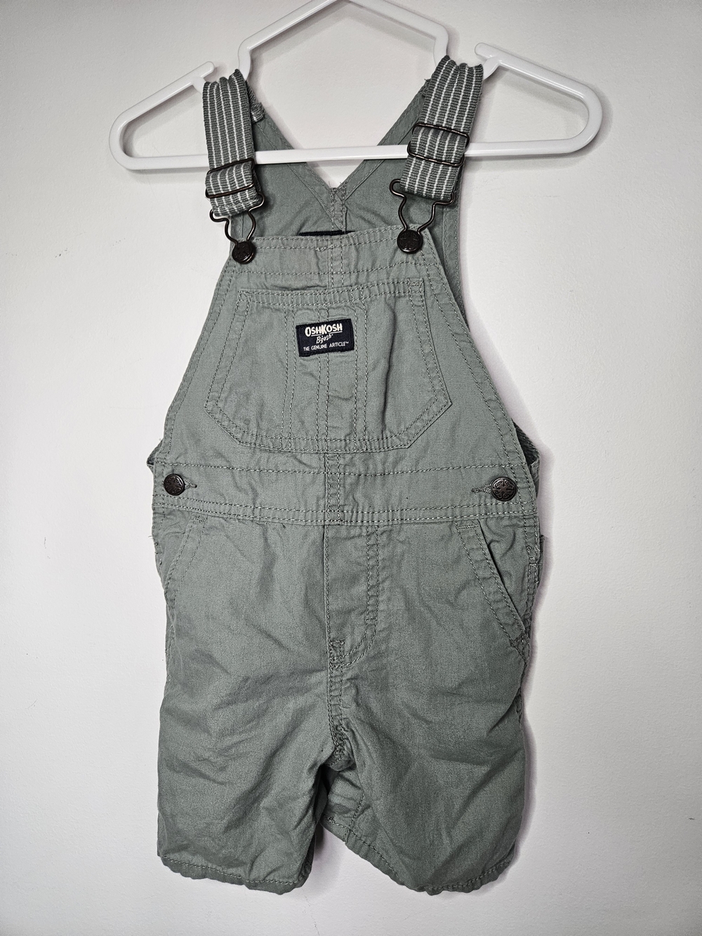 OshKosh B'gosh Boy Green Overall Shorts 24M🩷